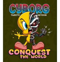 Cyborg Piolín Vector 